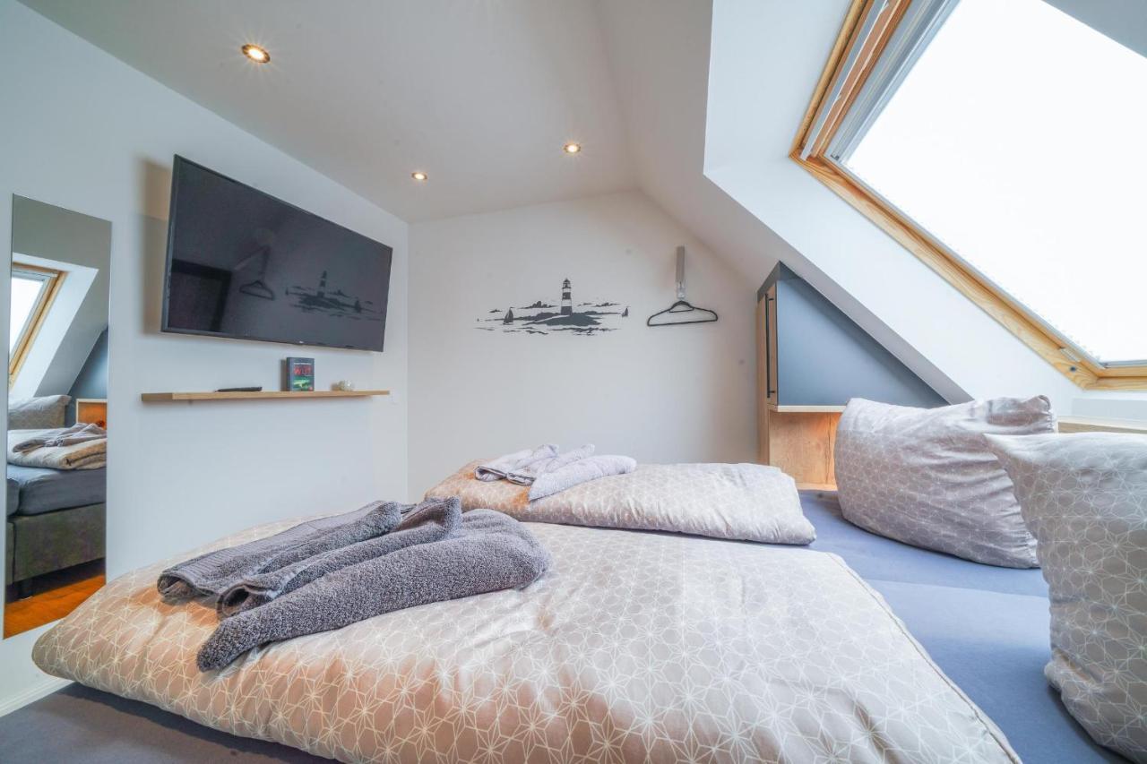 Suedstrandhus Urlaub Mit Hund Wohnung 4 Oben Borkum Dış mekan fotoğraf